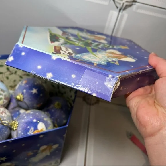 Lot of 11 Vtg ‘Angels On High In Our Small Town’ Ornaments w Box ~ RARE! christm - Picture 5 of 8